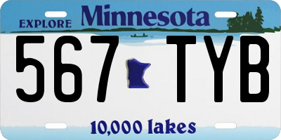 MN license plate 567TYB