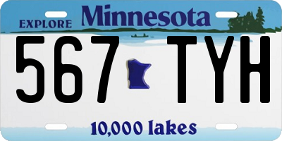 MN license plate 567TYH