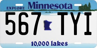 MN license plate 567TYI