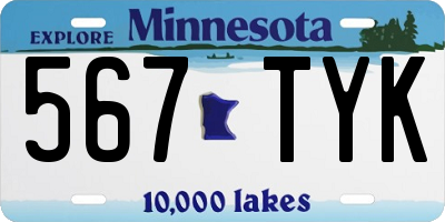 MN license plate 567TYK