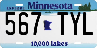 MN license plate 567TYL
