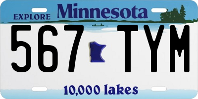 MN license plate 567TYM