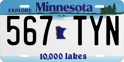 MN license plate 567TYN