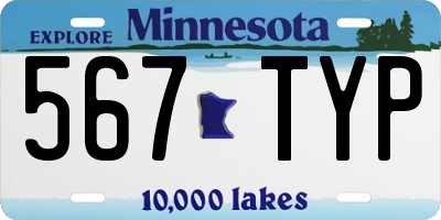 MN license plate 567TYP