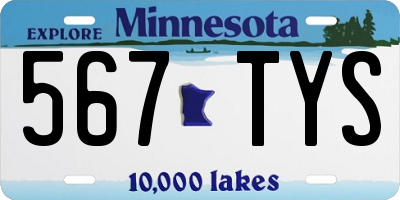 MN license plate 567TYS