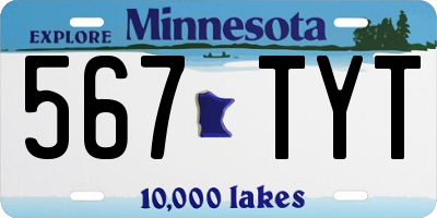 MN license plate 567TYT