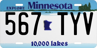 MN license plate 567TYV