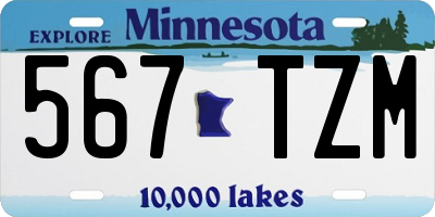 MN license plate 567TZM