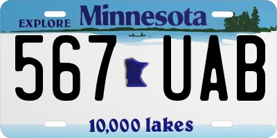 MN license plate 567UAB