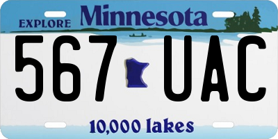 MN license plate 567UAC