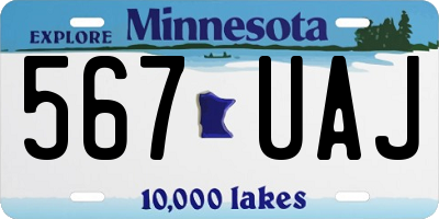 MN license plate 567UAJ