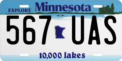MN license plate 567UAS