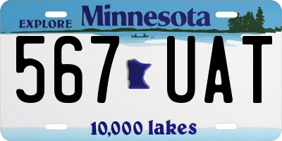 MN license plate 567UAT