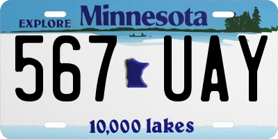 MN license plate 567UAY