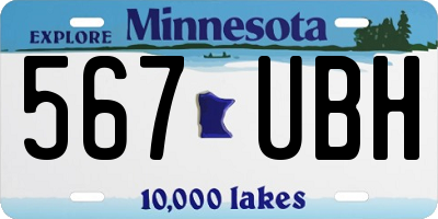 MN license plate 567UBH