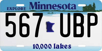 MN license plate 567UBP