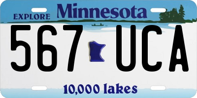 MN license plate 567UCA