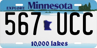MN license plate 567UCC