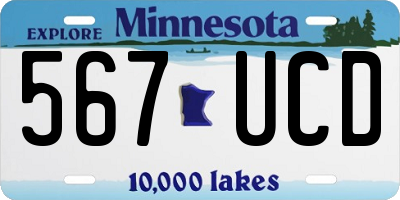 MN license plate 567UCD