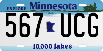 MN license plate 567UCG