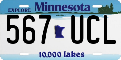 MN license plate 567UCL