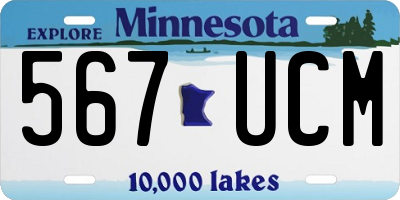 MN license plate 567UCM