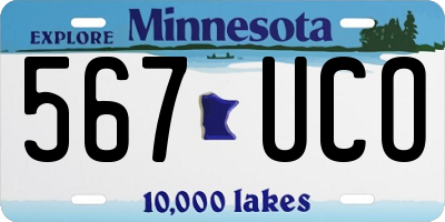 MN license plate 567UCO