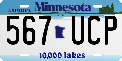 MN license plate 567UCP
