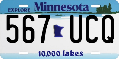MN license plate 567UCQ