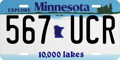 MN license plate 567UCR