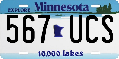 MN license plate 567UCS