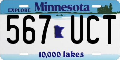 MN license plate 567UCT