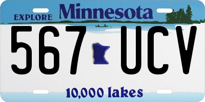 MN license plate 567UCV