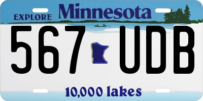 MN license plate 567UDB