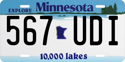 MN license plate 567UDI