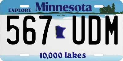 MN license plate 567UDM