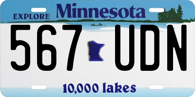 MN license plate 567UDN