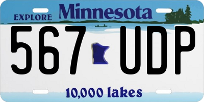 MN license plate 567UDP