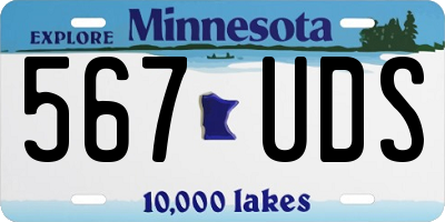 MN license plate 567UDS