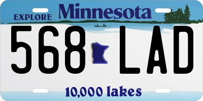 MN license plate 568LAD