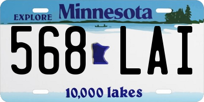 MN license plate 568LAI