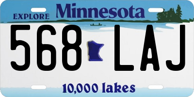 MN license plate 568LAJ