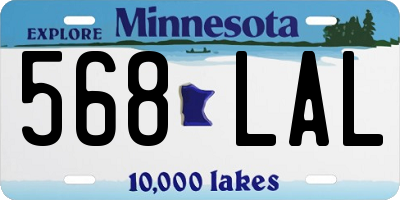 MN license plate 568LAL