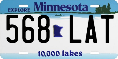 MN license plate 568LAT