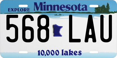 MN license plate 568LAU