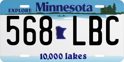 MN license plate 568LBC