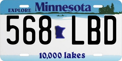 MN license plate 568LBD