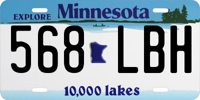 MN license plate 568LBH