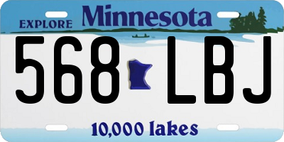 MN license plate 568LBJ