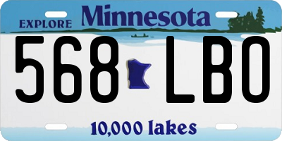 MN license plate 568LBO